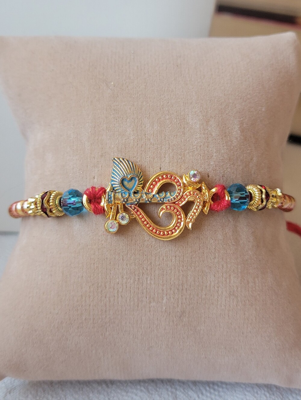 Rakhi Bracelet with Gold Om